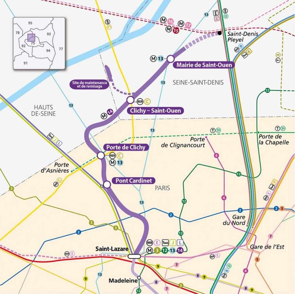 Paris Metro Line 14 extended, transforming it into the longest, fastest and  best performing line - Urban Transport Magazine